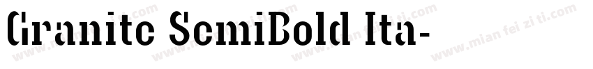 Granite SemiBold Ita字体转换